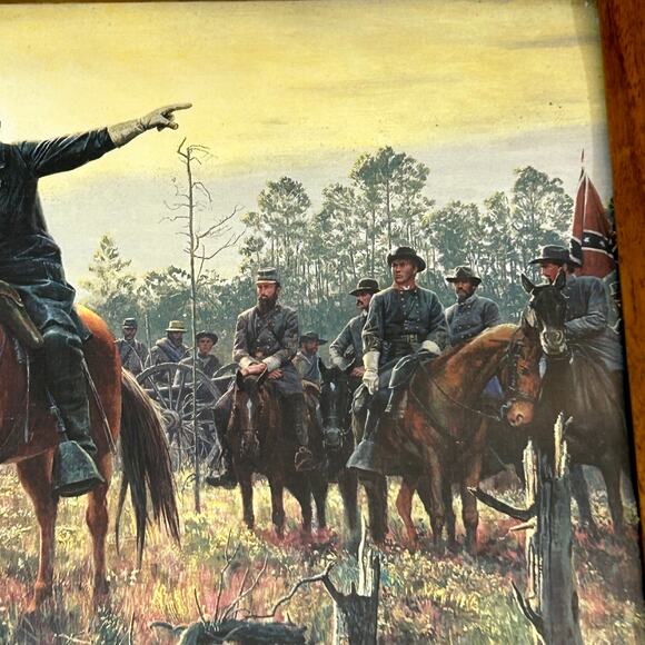 Mort Kunstler Print "The Last Meeting" Wood Framed 12" x 12" x 2.75" - Picture 4 of 12